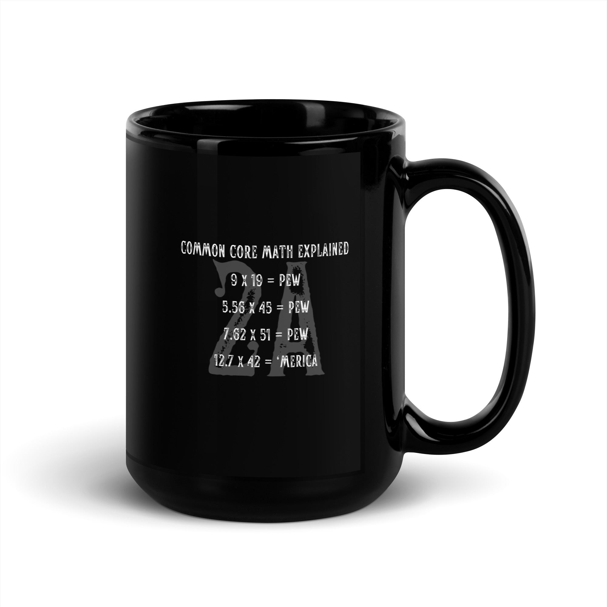 Common Core Math - Black Glossy Mug - Dual Sided